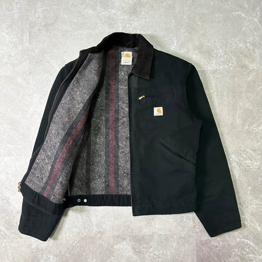 【Rare Size】00s Carhartt Detroit Jacket J01 BLK Made in USA ■ Size ■ • Equivalent to 38/S-M ■Measurements■