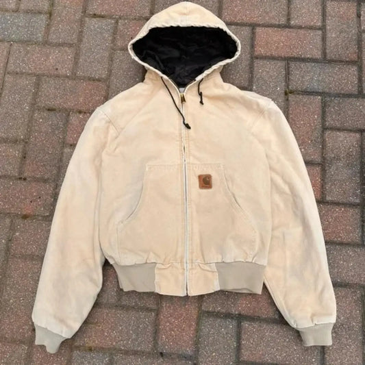 Vintage 1980s Carhartt Jacket – Cream & Tan