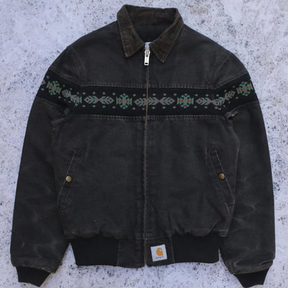 Vintage Carhartt JQ0405 Black Aztec Jacket
