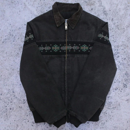 Vintage Carhartt JQ0405 Black Aztec Jacket