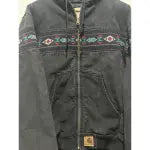 Vintage Carhartt Men’s Black and Grey Jacket – Size Medium